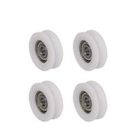 Recambio de rodillos para puertas de ducha, Shower Door Rollers U-Shape Groove Bearing Pulley Nylon ABS Pack Of 4 30x10x6mm