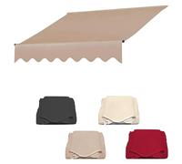 Recambio De Tela Para Toldo De Jardín Retráctil Paño De Repuesto Toldo De Poliéster 300x250cm Lona De Toldo Para Exterior Toldo De Protección Solar Para Cubierta Patio Playa(Camel,3x2.5m/10x8ft)