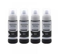 Recambio de tinta 4Color 003 compatible con varias impresoras L3156 L3210 L3216 L3250 L3256 L3260 L5190 L5196 L5290 L3150 L1110 (4 piezas de tinte-BK-70 ml)