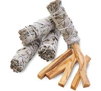 Recambio del kit de difuminado local JL: salvia blanca y palo santo para difuminar, curar, purificar, meditar e incienso