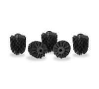 Juego de 20 Cabezales de Cepillo de Inodoro Sueltos con Rosca de 12 mm, Cabezal de Repuesto de 7 cm de diámetro, Color Negro