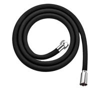 Recambio Flexo Ducha, Manguera De Ducha Flexible Silicona Suave,Tubo Ducha Baño Antibobinado 1,5 M/2M,Extensión Alta PresiónTubo Cabezal De Ducha Negra(Black,150CM)