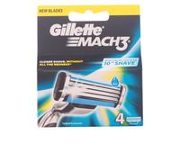 Gillette Mach3 Recambio Para Máquinillas De Afeitar Para Hombre De 3 Hojas, 4 Recambios Para Máquina De Afeitar, Hojas Más Resistentes Que El Acero, cuchillas de afeitar