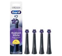 Oral-B Series iO Radiant White Cabezales De Recambio Originales, Pack de 4 Recambios Negros Para Cepillos De Dientes Eléctricos Oral-B iO, Blanqueamiento Dental, Eliminación De Manchas