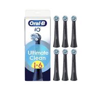Oral-B iO Ultimate Clean cabezal de recambio para cepillo de dientes eléctrico pack de 8 y 6 unidades, Producto Europeo con Garantía Oficial. Negro x6 NEW