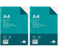 Recambio liderpapel a4 100 hojas 100g/m2 liso sin margen 4 taladros (Paquete de 2)
