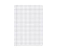 Recambio liderpapel a4 100 hojas 75gr cuadro 6mm 4 taladros con margen.