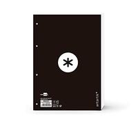 Recambio liderpapel a4 antartik 80 hojas 90g/m2 cuadro 5 mm 4 taladros 1 banda marco color negro