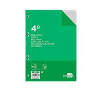 RECAMBIO LIDERPAPEL CUARTO 100 HOJAS 60G/M2 LISO SIN MARGEN 6 TALADROS