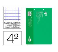 Recambio Liderpapel Cuarto Apaisado 100 H 2Tca-08 Cuadro 8 Mm 2 Taladros Con Margen