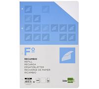 Recambio liderpapel a4 100 hojas 60g/m2 liso sin margen 4 taladros - RF10