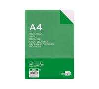 RECAMBIO LIDERPAPEL FOLIO 100 HOJAS 60G/M2PAUTA 4ª 3.5MM CON MARGEN 4 TALADROS