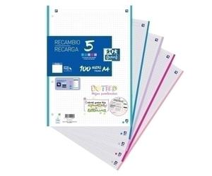 RECAMBIO OXF. A4 100h 4 TAL.DOTS - Pack de 17 unidades