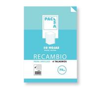 Recambio PACSA 4º 80 Hojas 70 g. 4T Modelo Cuadros 4 mm.