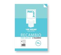 Recambio PACSA Folio 100 Hojas 70 g. 4T Modelo Cuadros 3 mm.
