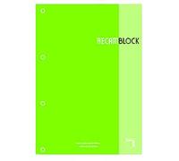 Recambio Pacsa Xblock Encolado A4 80H 90G 4 Taladros Cuadric.5X5 Verde Claro (1 Color En Rayado Y Banda) (Set de 5)