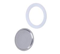 Recambio para cafetera espresso, filtro y junta de acero inoxidable, silicona flexible, anillos de sellado para máquina de café, filtro de acero inoxidable