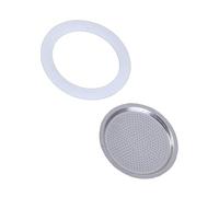 Recambio para cafetera espresso, filtro y junta de acero inoxidable, silicona flexible, junta de goma de repuesto para máquina de café