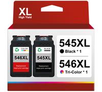 Recambio para cartuchos de tinta Canon 545XL y 546XL PG-545XL CL-546 XL, y de color para TS3150 MG3050 MG2550S MG2950 TR4550 TR4551 TR4650 MX495 TS3355 TS3350