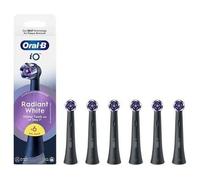 Oral-B Series iO Radiant White Cabezales De Recambio Originales, Pack de 6 Recambios Negros Para Cepillos De Dientes Eléctricos Oral-B iO, Blanqueamiento Dental, Eliminación De Manchas