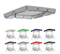Recambio Toldo Balancin Jardin Exterior 3 Plazas,Techo de Repuesto para Columpio de Jardín Universal Impermeable,Antirrayos UV (Size:195 * 125 * 15cm,Color:Grey)