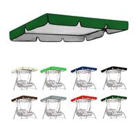 Recambio Toldo Balancin Jardin Exterior 3 Plazas,Techo de Repuesto para Columpio de Jardín Universal Impermeable,Antirrayos UV (Size:190 * 132 * 15cm,Color:Oscuro Verde)