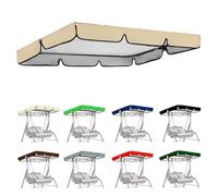 Recambio Toldo Balancin Jardin Exterior 3 Plazas,Techo de Repuesto para Columpio de Jardín Universal Impermeable,Antirrayos UV (Size:249 * 185 * 18cm,Color:Beige)