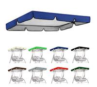Recambio Toldo Balancin Jardin Exterior 3 Plazas,Techo de Repuesto para Columpio de Jardín Universal Impermeable,Antirrayos UV (Size:190 * 132 * 15cm,Color:Blue)