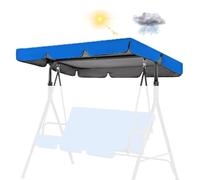 Recambio Toldo Balancin Jardin Exterior 3 Plazas y 2 Plazas,Fundas para Toldo de Repuesto para Asiento de Columpio para Hamaca,impermeable,resistente al sol,para patio o(Size:190*132*15cm,Color:azul)
