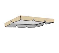 Recambio Toldo Balancin Jardin Exterior 3 Plazas y 2 Plazas,para Columpio Exterior Toldo Recambio Balancin,Recambio para Columpio de Terraza(Size:195 * 125 * 15cm,Color:Beige)