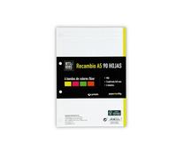 Recambios A5 100 Hojas 90 G Cuadricula 5X5 mm Sin Margen Sin Taladros Bits&Bobs 23 Grafoplás