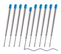 Recambios Bolígrafo Azul, NOCHME 10 Piezas 1.0 Mm Recambio Metal Intercambiables Estándar, Compatibles Para Parker Para Una Experiencia De Escritura Uniforme Y Fluida 9.8 Cm
