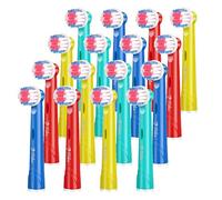 Recambios Cepillos Compatible con Oral B - Milos Cabezales de Repuesto Multicolor para Cepillo de Dientes Electrico Junior, Paquete de 16