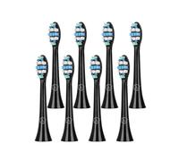 Recambios Cepillos Compatible con Philips Sonicare - Aster Pack de 8 Cabezales de Repuesto para Cepillo de Dientes Eléctrico Limpieza Profunda de los Dientes(Negro)