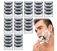 Recambios Compatible con Mach 3 40 PCS Cuchillas Compatible con Match 3 Cuchillas Afeitar Cuchillas Afeitar Hombre Hojas de Afeitar Cuchilla de Corte de Pelo Manual para Hombre con 3 Hojas