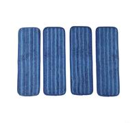 Recambios de almohadillas lavables para mopa Swiffer Powermop, paños de limpieza de microfibra gruesa para madera dura y azulejos, 15 pulgadas, juego de 4 azul, morado y verde (azul)