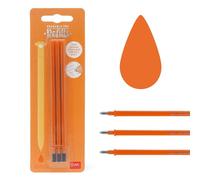 Legami - Recambios de gel naranja para bolígrafos, paquete de 3 unidades