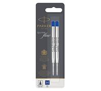 Recambios de bolígrafos Parker | Punta mediana | Tinta QUINKflow azul | 2 unidades (Paquete de 6)