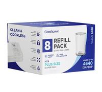 Recambios de cubo de pañales compatibles con DEKOR Plus - Paquete de ocho recambios de basura para pañales - Fácil de reemplazar y desechar la bolsa de pañales - por COMFICOVE