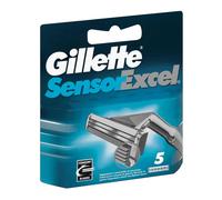 Recambios de cuchillas de afeitar Gillette Sensor Excel para hombre, 5 unidades