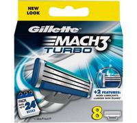 Recambios de cuchillas de afeitar para hombre Gillette Mach3 Turbo - Pack de 8 recambios