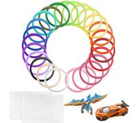 Recambios de filamento para bolígrafo 3D, 24 colores, filamento PLA de 1,75 mm, cada color, 3M, compatible con MYNT3D, SCRIB3D, PIKA3D, la mayoría de bolígrafos 3D de 1,75 mm, no es compatible con