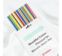 Recambios de filamento PCL 3D de 22 colores para 3Doodler Start, 6 pulgadas x 5 piezas, 110 piezas