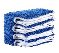 Recambios de fregona compatibles con la mopa abatible O-Cedar de doble acción, cabezal de fregona de microfibra y chenilla, cabezales de fregona de repuesto reutilizables para limpieza de todas las