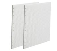 Recambios de Papel Cuadriculado B5-90 Hojas (18x25,5 cm) Papel Milimetrado 100g/m² para Anillas 9 Agujeros Cuadrícula 5x5mm Ideal Dibujo Técnico Bullet Journal
