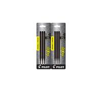 Recambios de tinta de gel borrable PILOT FriXion Point, punta extrafina de 0,5 mm, tinta negra, 6 recambios