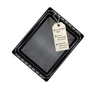 RECAMBIOS DREYMA Bandeja De Horno Esmaltada 460x368x24 mm Compatible con Teka 82405901 Guías Laterales HI435ME HE720ME HC490ME Apta Para Contacto Alimentario Negro Vitrificado Alta Resistencia