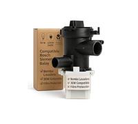 RECAMBIOS DREYMA Bomba Desagüe Lavadora 30W 220V 145212 Bosch Siemens Balay Neff Constructa Copreci 2KEBS111/047 KEBS101/024 Entrada 30mm Salida 23mm No incluye el tubo rebosadero