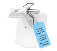 RECAMBIOS DREYMA Cierre Puerta Lavadora Kit Tirador Muelle Eje Compatible Balay Bosch Superser Lynx Crolls LG Whirlpool Ignis Referencias 069637 00069637 Montaje Rápido Color Blanco.