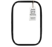 RECAMBIOS DREYMA Junta Puerta Horno 450x340mm 00754066 con 4 Ganchos Goma Alta Temperatura Compatible con Bosch Siemens Balay Neff Horno Cocción Repuesto Profesional Sellado Hermético Fácil Montaje